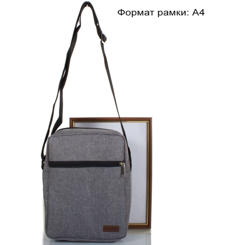 Чоловіча сумка планшет DNK Leather сіра (DNK-CLASSIC-BAG.COL.07): Застібка Блискавка