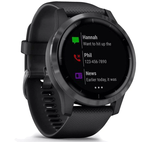 Смарт-часы Garmin Vivoactive 4 Slate Stainless Steel Bezel with Black Case and Silicone Band (010-02174-13): Тип гаджета Взрослые смарт часы