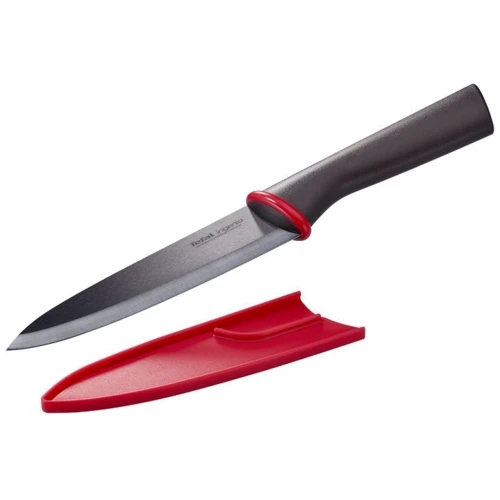Ніж шеф-кухаря Tefal Ingenio Ceramic Black керамічний з чохлом16 см (K1520214): Лезо Камені з карбіду та кераміки