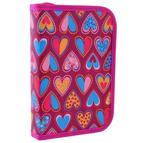 Пенал твердий одинарний без клапана Smart HP-02 Hearts Style