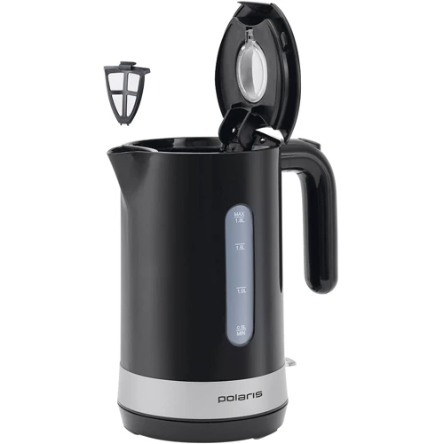 Электрочайник Polaris PWK 1803C Water Way Pro Black: Тип нагревательного элемента дисковый (скрытый)