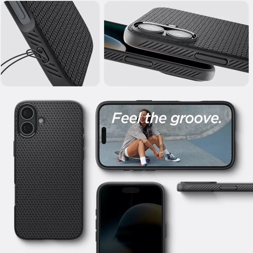 Чехол для iPhone Spigen Liquid Air Matte Black (ACS08194) for iPhone 16 фото 17