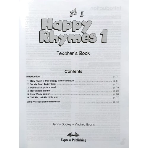 Happy Rhymes 1: Teacher's Book: Виробник Express Publishing