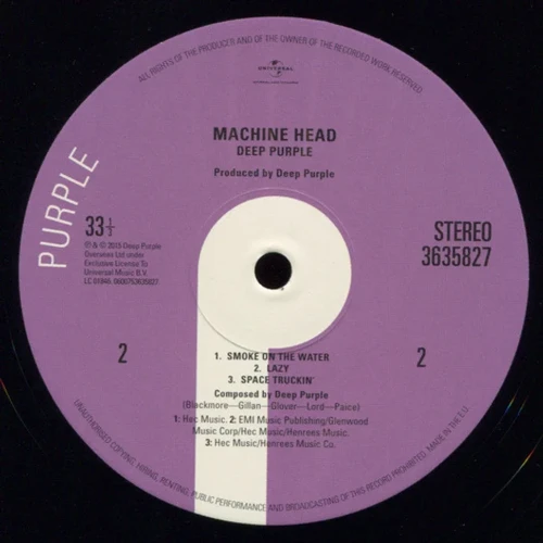 LP2 I-DI Deep Purple: Machine Head (LP0047) фото 4