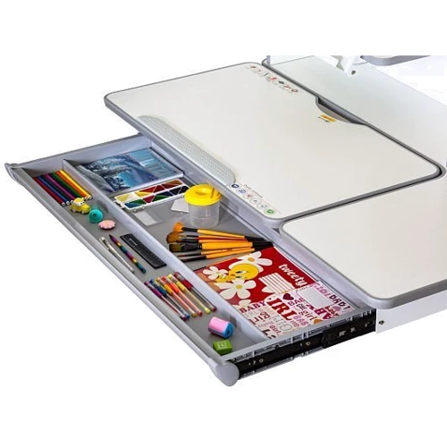 Детский стол Mealux Vancouver Multicolor PN с полкой (BD-620 W/G MC + PN с полкой): Возраст ребенка от 4-х лет