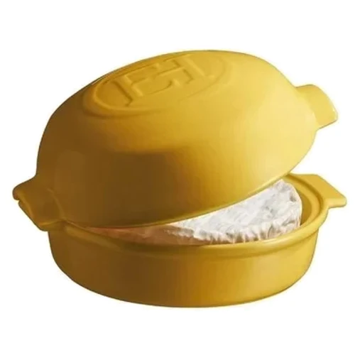 Форма для запекания сыра Emile Henry Cheese Baker 19.5х17.5см желтая (908417): Крышка Есть