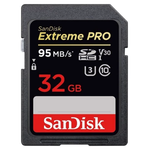 Карта памяти SanDisk 32GB SDHC Class 10 UHS-I U3 V30 Extreme Pro (SDSDXXG-032G-GN4IN)