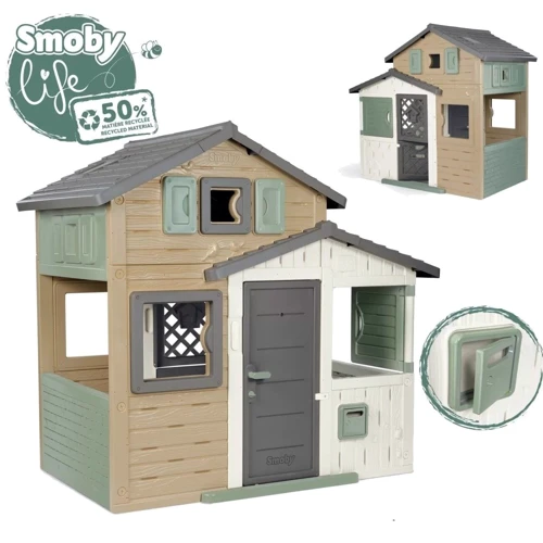 Детский игровой домик Smoby Toys Green Друзья Эво с почтовым ящиком и окнами (810205): Производитель Smoby Toys