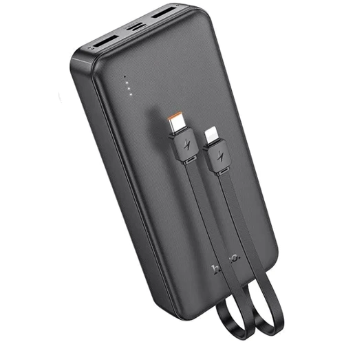 Внешний аккумулятор Hoco Power Bank 20000mAh J118A with Cable Black: Особенности Компактный размер, Индикатор заряда