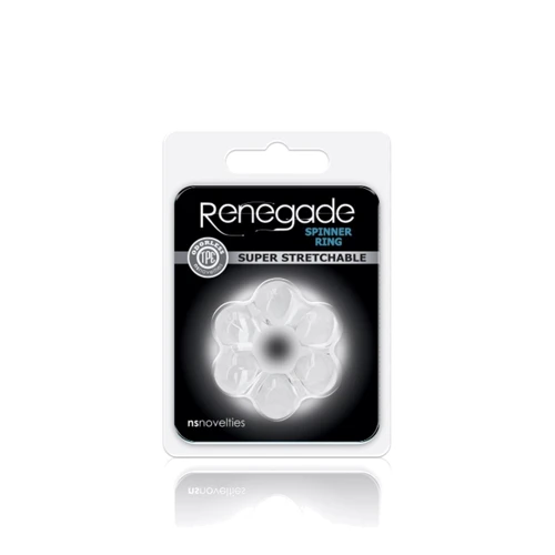 NS Novelties Renegade Spinner Ring - насадка на член, прозорий