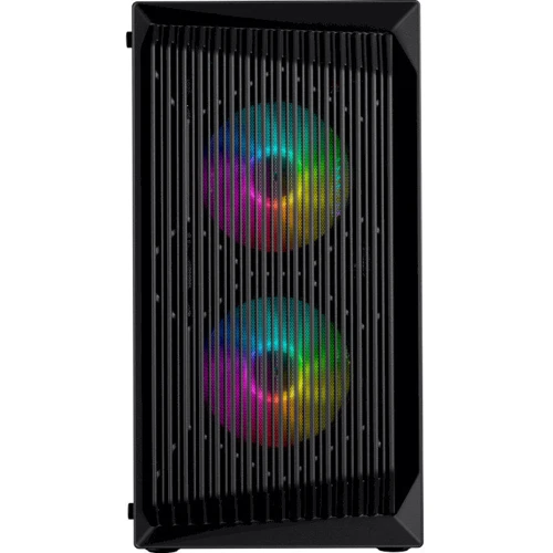 Корпус Logic concept ATOS Black (AM-ATOS-10-0000000-0002): Материал передней панели пластик и металл