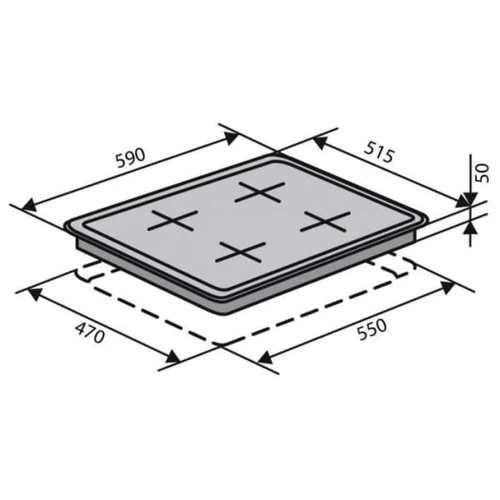 Варочная поверхность газовая Ventolux HSF631-A3G CS (BK): Количество конфорок 4