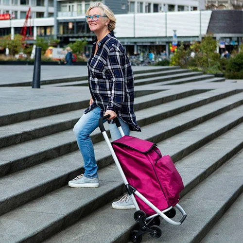 Сумка-тележка ShoppingCruiser Stairs Climber 40 Fuchsia: Габариты 98 x 58 x 49 см