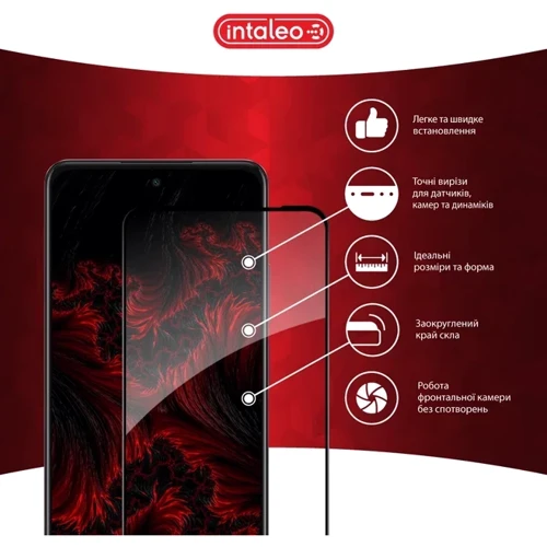 Intaleo Tempered Glass Full Glue Black for Oppo A3x: Материал стекло