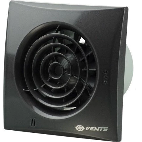 Витяжний вентилятор VENTS 125 Квайт чорний сапфір лак RAL 9005
