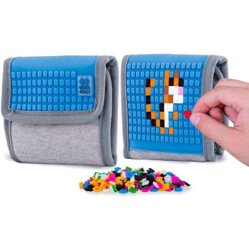 Кошелек Pixie Crew Crazy Colors серый и голубой (PXA-09-21): Цвет серый