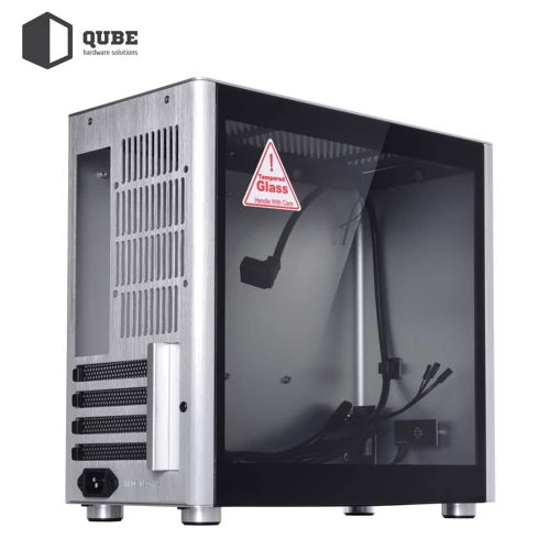 Корпус QUBE V9 Silver (QBV9M_WS6U3): Форм-фактор материнской платы MicroATX/Mini-ITX