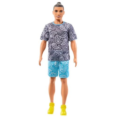 Лялька Barbie Fashionistas Кен у футболці з візерунком пейслі (HPF80)