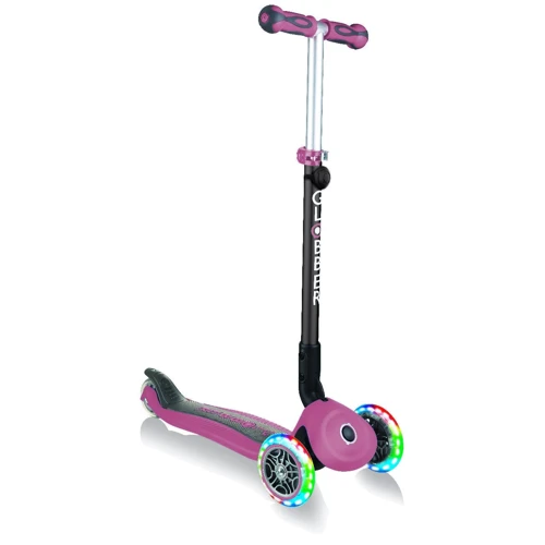 Самокат GLOBBER серії GO UP DELUXE LIGHTS 5в1 пастельно-рожевий, колеса з підсвічуванням 20 / 50кг: Тип гальма ножний