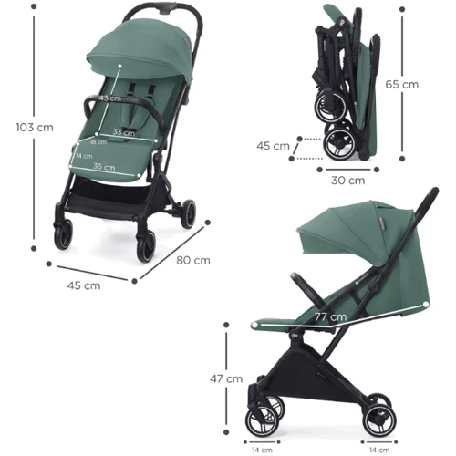 Прогулочная коляска Kinderkraft Indy 2 Sea Green (KSINDY00GRE0000): Материал колес EVA