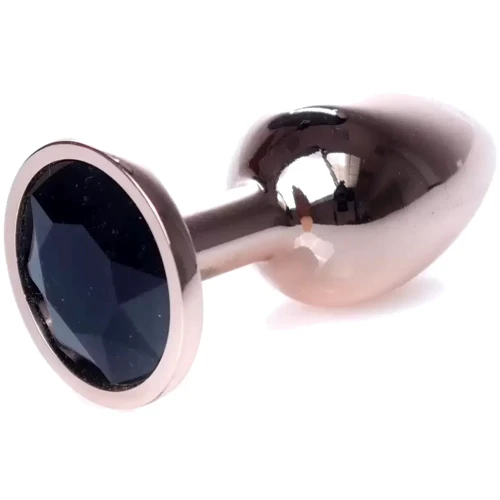 Анальная пробка с кристаллом BOSS of TOYS Boss Series - Jewellery Red Gold PLUG Black S, BS6400111