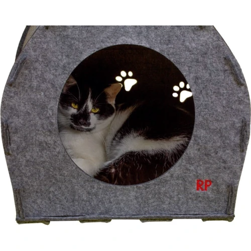 Домик-лежак для кота или собаки Red Point "Pet House" войлок серый 470х430х430мм (АХ.01.В.11.00.216) фото 13