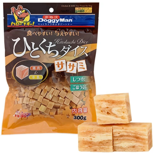 Лакомство для собак DoggyMan Chicken&Milk Dice Treats кубики с курицей и молоком 300 г (56176)