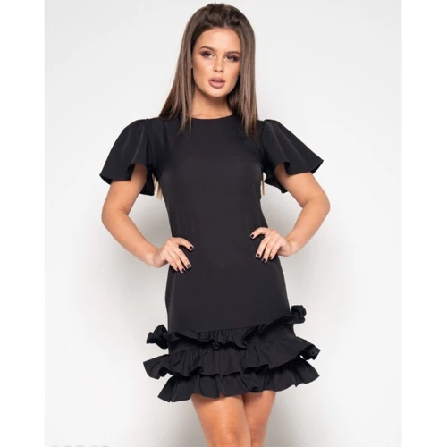 Платье ISSA PLUS 10362 42 черное повседневное до середины бедра