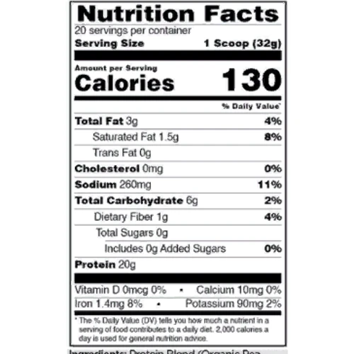 Протеїн Rule 1 Plant Protein + Energy 640 g / 20 servings / Cold Brew Coffee: Вид Горохові