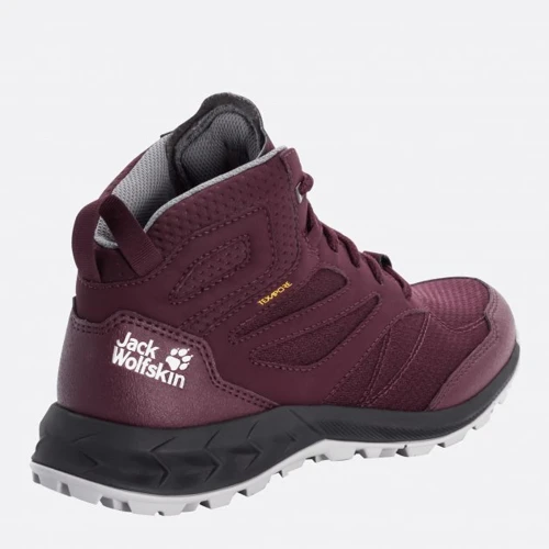 Ботинки Jack Wolfskin Woodland Texapore Mid W 4039231-2826 38.5 бордовые текстиль демисезон фото 3