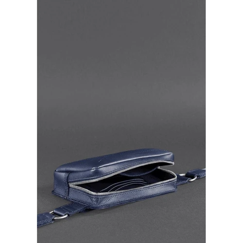 Женская поясная сумка Dropbag Mini BlankNote темно-синяя (BN-BAG-6-navy-blue): Тип ручки Без ручки