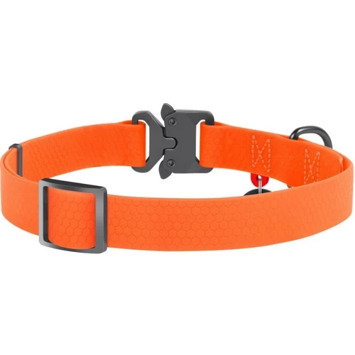 Нашийник для собак WAUDOG Waterproof c QR-паспортом металева пряжка-фастекс 20 ммx24-40 см помаранчевий (27934): Виробник WAUDOG