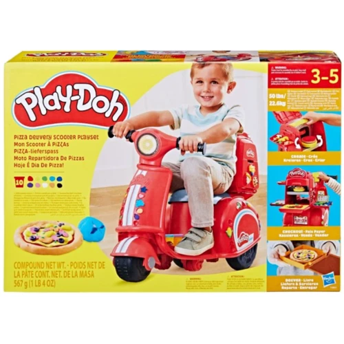Набір для творчості HASBRO PLAY-DOH PD із пластиліном Іграшковий скутер для доставки піци (F8803)
