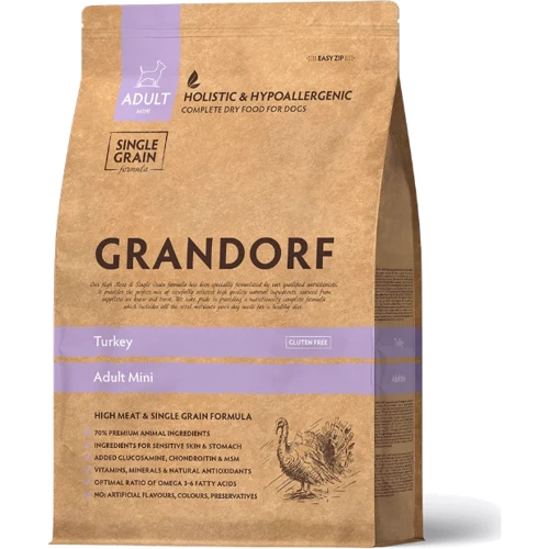 Сухой корм GD Dog Mini Turkey для взрослых собак мелких пород 1 кг (5407007850938)