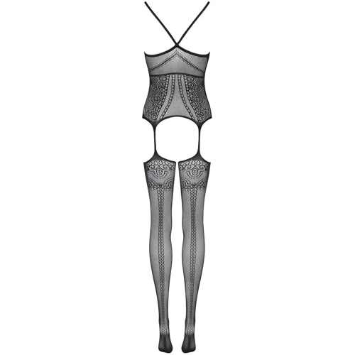 Комбинезон-сетка Obsessive F225 (Черный, S/M/L)