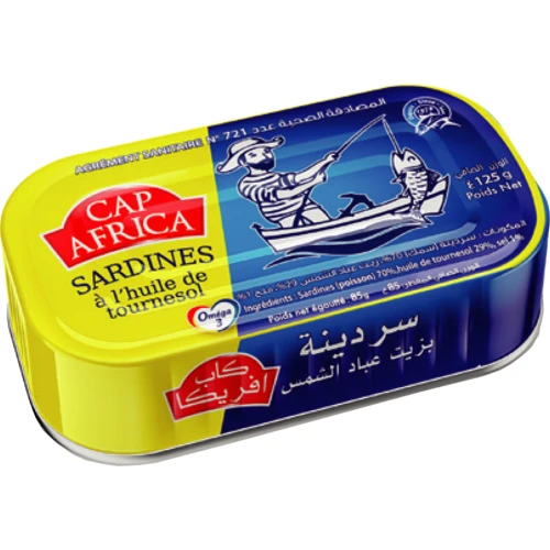 Сардини CAP AFRICA в олії 125 г (6191519600165)