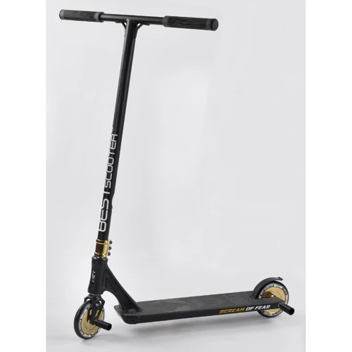 Самокат трюкових Best Scooter "SIMBIOTE" HIC-система, Пегі, алюмінієвий диск і дека Black / Gold (102307): Кількість коліс 2