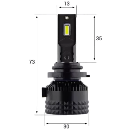 Комплект світлодіодних ламп Infolight S2 9006 60W: Головне світло Дальний свет, Ближний свет