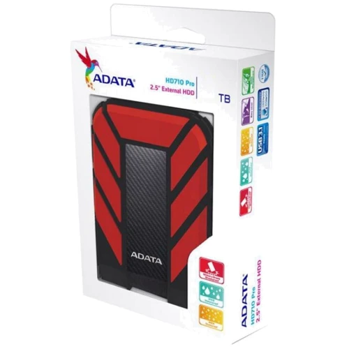 Внешний жесткий диск ADATA DashDrive Durable HD710 Pro 1 TB Red (AHD710P-1TU31-CRD) UA: Форм-фактор 2.5"