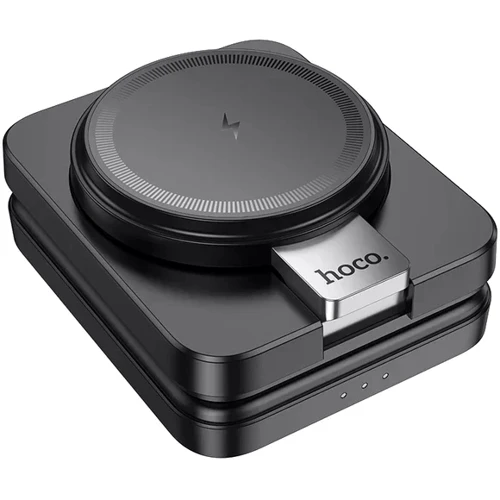 Зарядное устройство Hoco Wireless Charger CQ11 Ingenious 3in1 Folding Black for iPhone 16 I 15 I 14 I 13 I 12 series, Apple Watch and Apple AirPods: Тип беспроводное