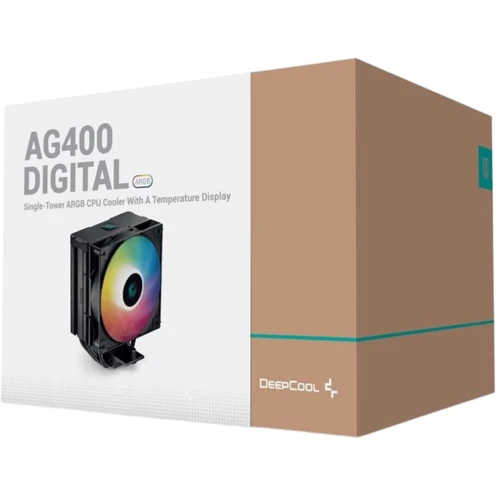 Кулер Deepcool AG400 Digital BK ARGB (R-AG400-BKADMN-G-1): Рассеиваемая мощность, Вт 220