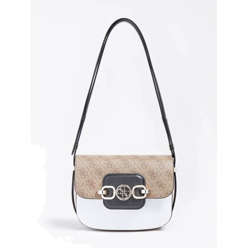 Женская сумка через плечо Guess Hensely Mini Cnvrtbl Xbdy Flap Multi коричневая (HWSG8113780-LAM)