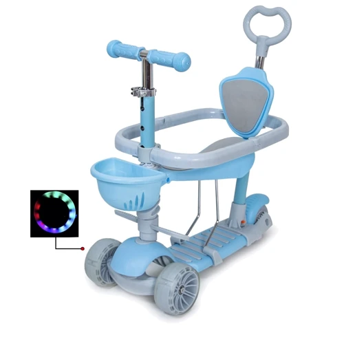 Самокат Scooter Smart 5in1. Blue (многофункциональный, с бортиком) 1937755802: Максимальная допустимая нагрузка, кг 60 кг
