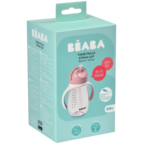 Поильник с трубочкой Beaba 300 мл розовый (913480): Производитель Beaba