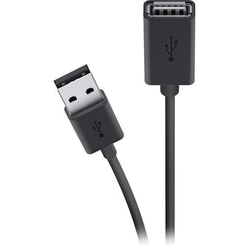 Кабель Belkin USB Cable to USB F Black 3m (F3U153BT3M)