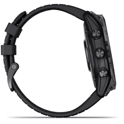 Смарт-часы Garmin Fenix 7X Pro Sapphire Solar Carbon Grey DLC Titanium with Black Band (010-02778-11): Материал корпуса Армированный волокном полимер с металлической задней крышкой
