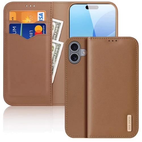 Чехол для iPhone Dux Ducis Hivo Brown for iPhone 16: Цвет коричневый
