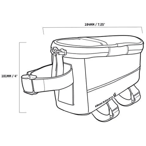 Велосумка Сумка на раму Blackburn Local Top Tube черный/серый (7099757)