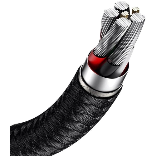 Кабель Baseus USB Cable to USB-C Cafule Metal Data 66W 25cm Black (CAKF000001) фото 4