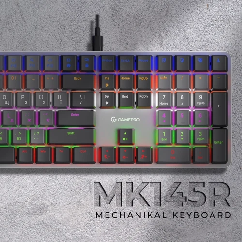 Клавіатура GamePro MK145R Red Switch Low Profile Dark Gray фото 7